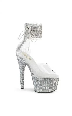 Pleaser Pole Shoes BEJEWELED-724RS Rhinestone Cuff Heels