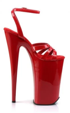 Pleaser Pole Shoes BEYOND-012 Red/Red Heels