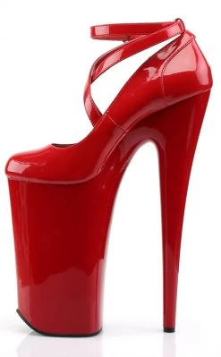 Pleaser BEYOND-087 Red/Red Heels Pole Shoes