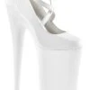 Pleaser BEYOND-087 White Heels Pole Shoes