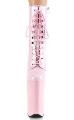Pleaser Pole Shoes BEYOND-1020 Baby Pink Patent Ankle Boots