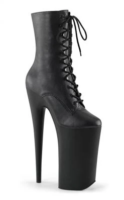 Pleaser BEYOND-1020 Black / Black Matte Ankle Boots Pole Shoes