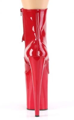Pleaser Pole Shoes BEYOND-1020 Red Patent Ankle Boots