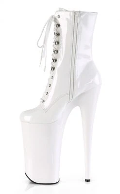 Pleaser BEYOND-1020 White Ankle Boots
