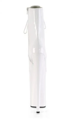 Pleaser BEYOND-1020 White Ankle Boots