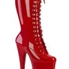 Pleaser BEYOND-2020 Red Patent Knee High Boots