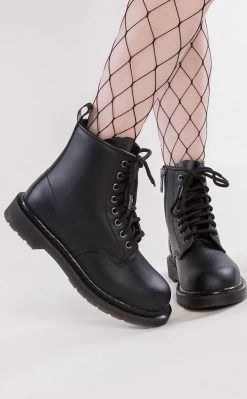 Demonia BOLT-100 Black Lace Up Boots (Au Stock) Shoes