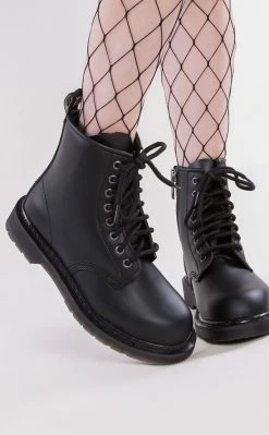 Demonia BOLT-100 Black Lace Up Boots Shoes