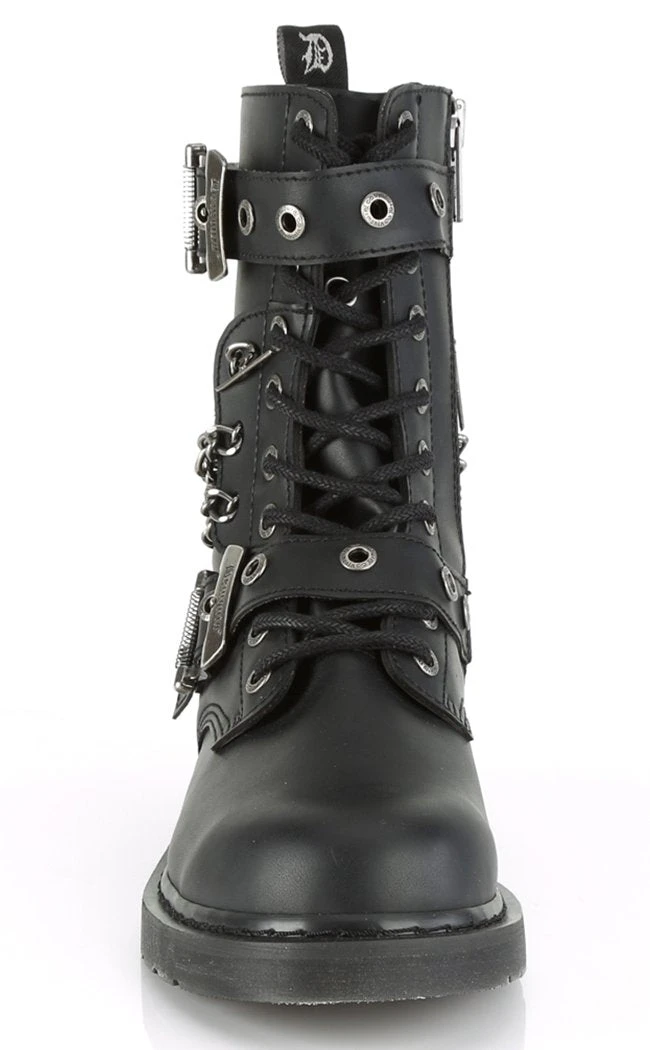 Demonia Shoes BOLT-250 Black Lace Up Chain Boots 4 Demonia Shoes BOLT-250 Black Lace Up Chain Boots