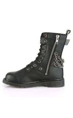 Demonia Shoes BOLT-250 Black Lace Up Chain Boots 9 Demonia Shoes BOLT-250 Black Lace Up Chain Boots