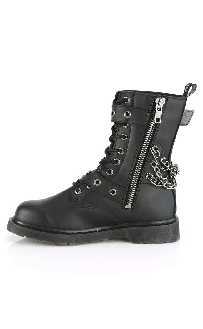 Demonia Shoes BOLT-250 Black Lace Up Chain Boots 5 Demonia Shoes BOLT-250 Black Lace Up Chain Boots