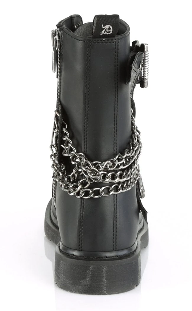 Demonia Shoes BOLT-250 Black Lace Up Chain Boots 6 Demonia Shoes BOLT-250 Black Lace Up Chain Boots