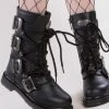 Demonia BOLT-265 Black Lace Up Buckle Boots Shoes 2 Demonia BOLT-265 Black Lace Up Buckle Boots Shoes