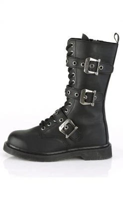Demonia BOLT-330 Black Lace Up Mid Calf Boots Shoes