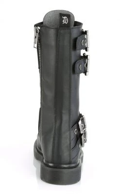 Demonia Shoes BOLT-345 Black Lace Up Mid Calf Boots