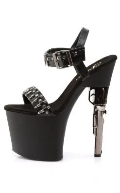 Pleaser BONDGIRL-712 Black / Black Matte Heels Pole Shoes