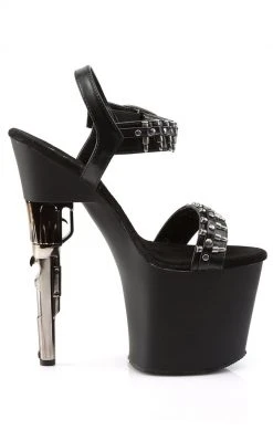 Pleaser BONDGIRL-712 Black / Black Matte Heels Pole Shoes
