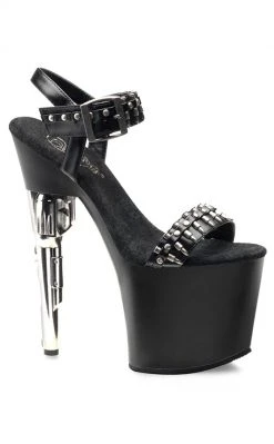Pleaser BONDGIRL-712 Black / Black Matte Heels Pole Shoes