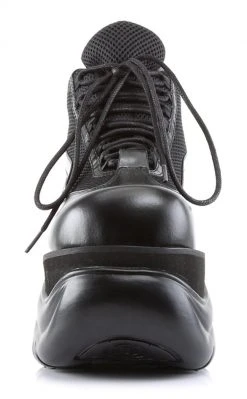 Demonia Shoes BOXER-01 Black Vegan Leather Sneakers