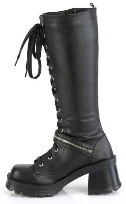 Demonia BRATTY-206 Black Knee High Boots Shoes