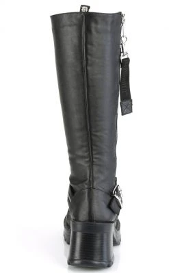 Demonia BRATTY-206 Black Knee High Boots Shoes