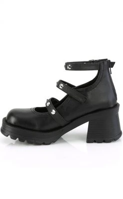 Demonia BRATTY-30 Black Matte Mary Janes