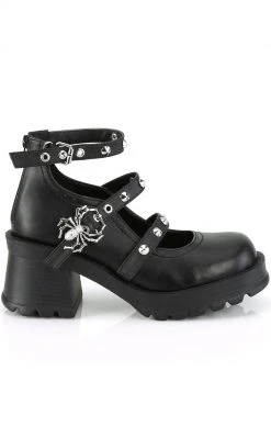 Demonia BRATTY-30 Black Matte Mary Janes