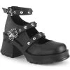 Demonia BRATTY-30 Black Matte Mary Janes