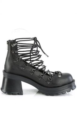 Demonia BRATTY-32 Black Lace Up Ankle Bootie