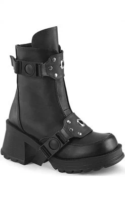 Demonia BRATTY-56 Black Matte Ankle Boots