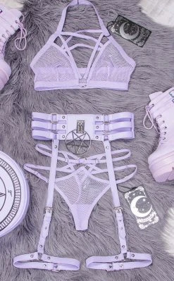 Killstar Baby Hex Suspender Belt | Lilac 9 Killstar Baby Hex Suspender Belt | Lilac