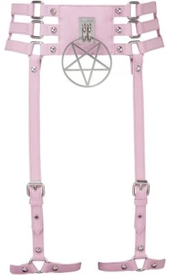 Killstar Baby Hex Suspender Belt | Pastel Pink