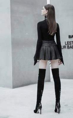 Punk Rave Bad Girl Pleated Mini Skirt