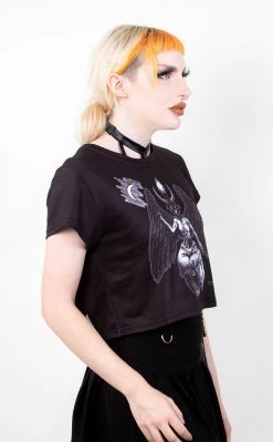Tragic Beautiful Baphomet Crop Tee Clothing
