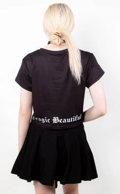 Tragic Beautiful Baphomet Crop Tee Clothing