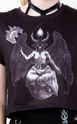Tragic Beautiful Baphomet Crop Tee Clothing