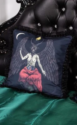 Tragic Beautiful Baphomet Frilly Cushion Slip Home & Gifts