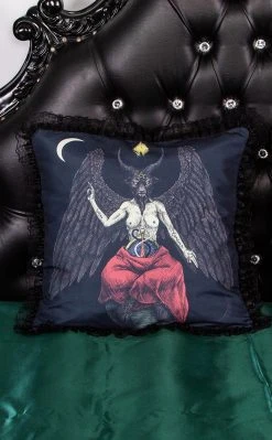 Tragic Beautiful Baphomet Frilly Cushion Slip Home & Gifts