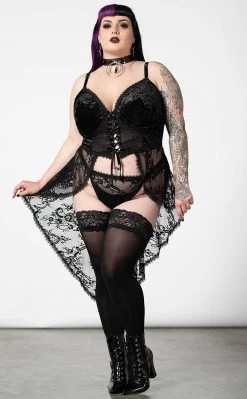 Killstar Be Veiled Lace Basque
