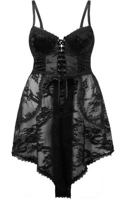 Killstar Be Veiled Lace Basque