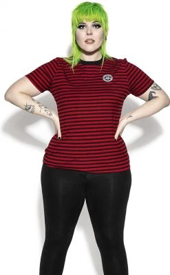 BlackCraft Believe In Yourself Striped Tee | Red
