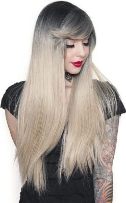 Rockstar Wigs Beauty Bella Dark Root Long Blonde Mix Wig