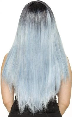 Rockstar Wigs Beauty Bella Dark Root Long Blue Ice Wig