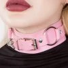 Cold Black Heart Belt It Out Choker | Pink Chokers