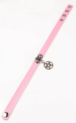 Cold Black Heart Betty Sin Choker | Pink