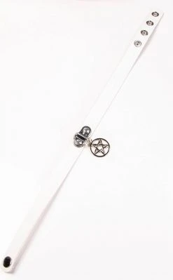 Cold Black Heart Chokers Betty Sin Choker | White