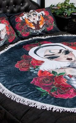 Drop Dead Gorgeous Bite Me Round Blanket Home & Gifts