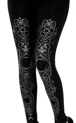 Restyle Clothing Black Baroque Moon Leggings