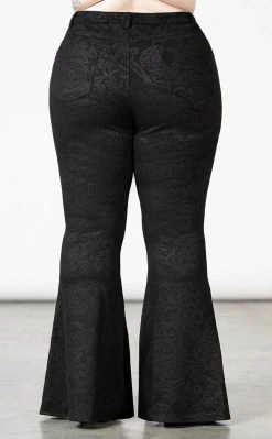 Killstar Black Lily Bell Bottoms