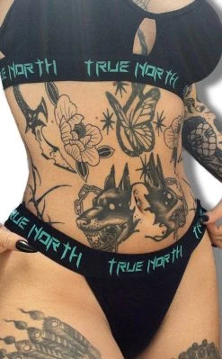 True North Collective Black Loungewear Thong